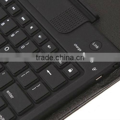 Flip leather cover wireless blue tooth keyboard for ipad 2/3/4