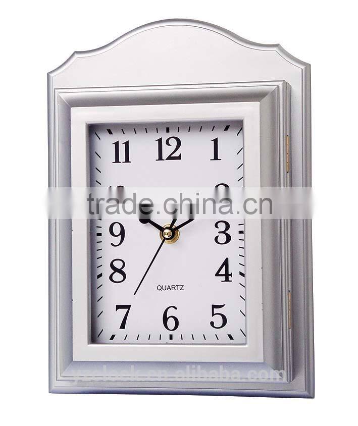 Mini Storage Clock/Plastic Quartz Wall Clock With Hidden Safe