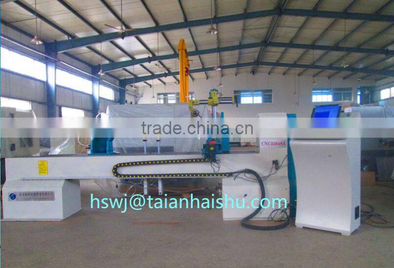 Five axis and carving cuntions CNC2504SA CNC wood lathe machine with high precision