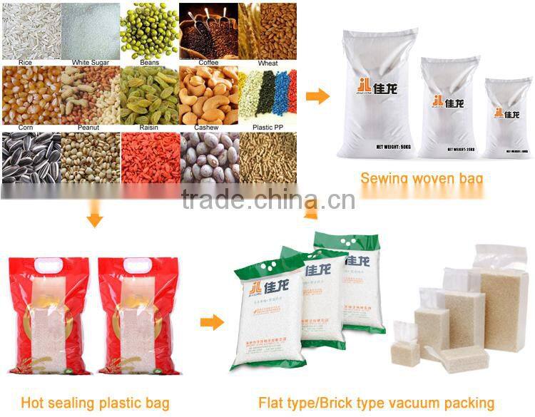 5-50KG rice bag packing machine with conveyor and sewing machine