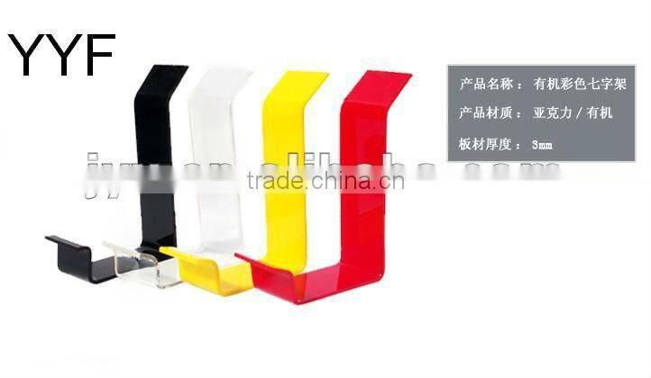 acrylic double column shoe display stands & shelf racks