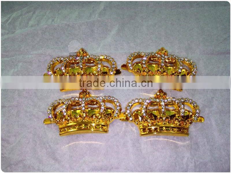 High quality luxury gold plated with diamond metal brooch
