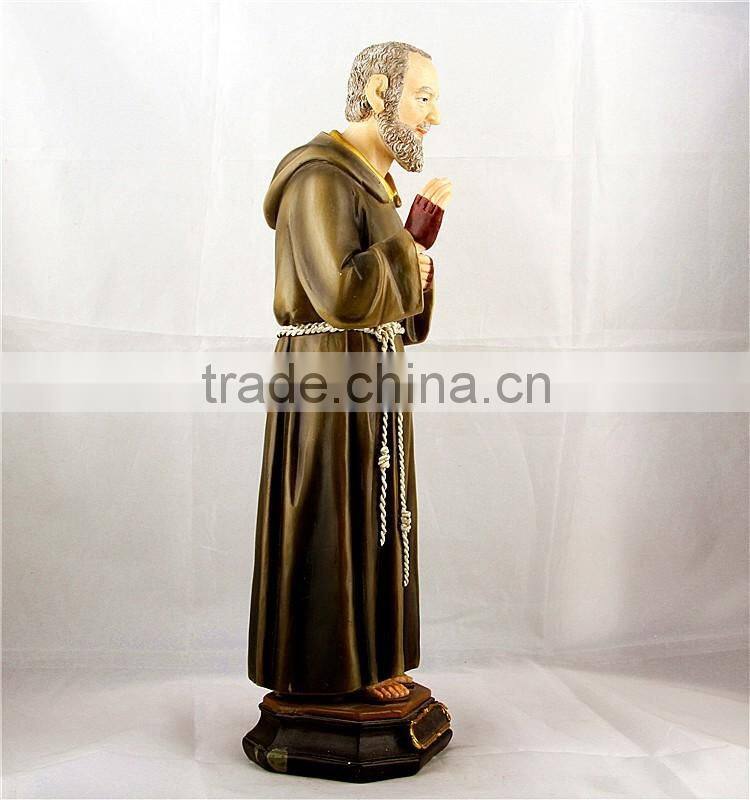 Polyresin St Saint Padre Pio Statue Catholic Religious Items
