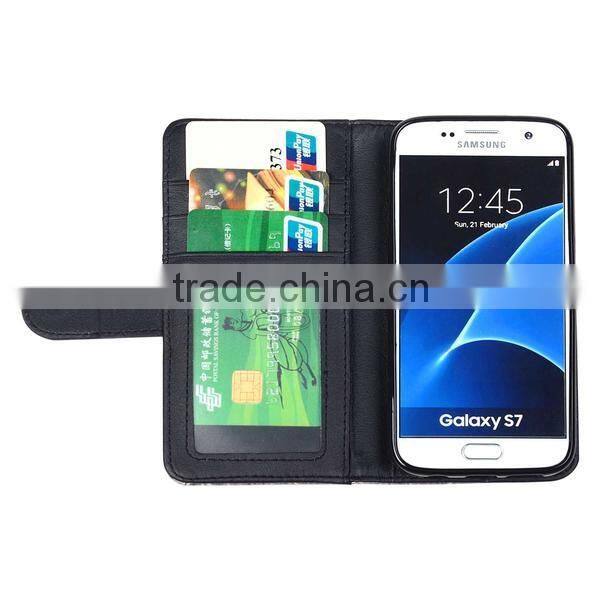 Flowers Printed Flip Stand Cover for Samsung Galaxy S7 Edge Leather Case b044265(4)