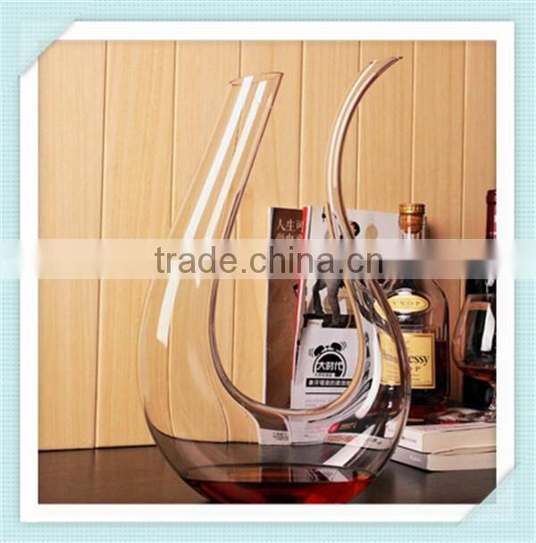 2016 hot sale decanter crystal material glass wine decanter promotional home use wine decanter with high quality