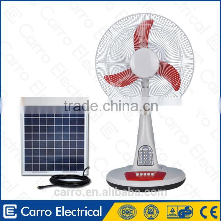 Carro Electrical 16inch 12v 15w solar powered table fan
