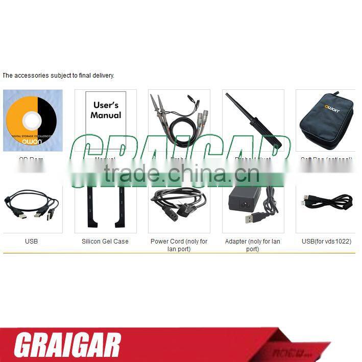 OWON VDS3104L PC oscilloscope, 4+1 (multi) Channel and Multi-trigger option 100MHz 1GS/s,5M Record Length Multi-trigger option