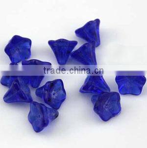 Glass Glass flower beads,necklace charms,coffe,10x10mm flower cone,findings for making jewelry