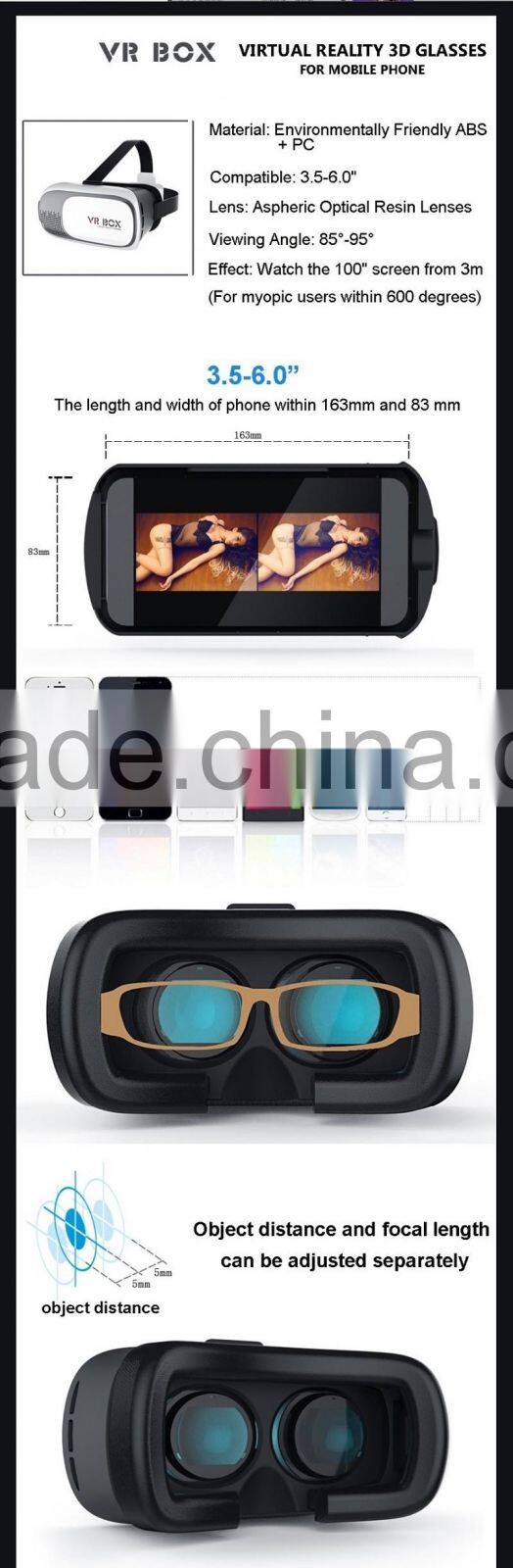 2016 Laridi New style 3D vr box virtual reality Glass for movie and games for phone