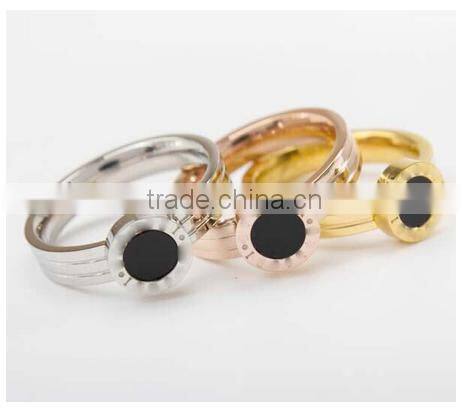 High Quality custom Stainless Steel round charm ring stainless steel meaningful rings
