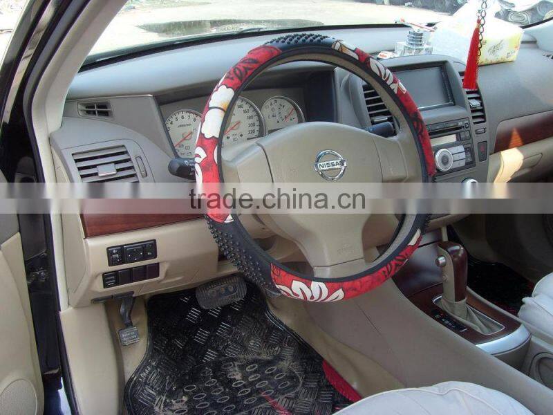 Colorful printing PU Steering Wheel Covers For Car