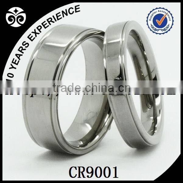His & Hers Stainless Steel Valentine's Promise Couple Ring Wedding Band