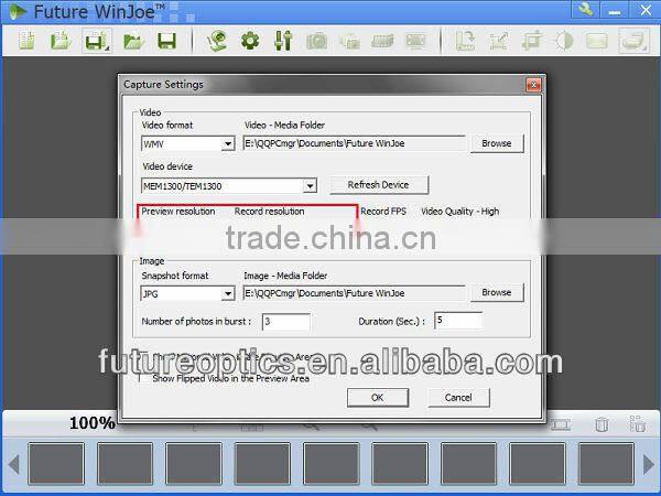 RoHS proved MEM1300 USB microscope camera equipped with relay lens and professional imaging software of Future Win Joe