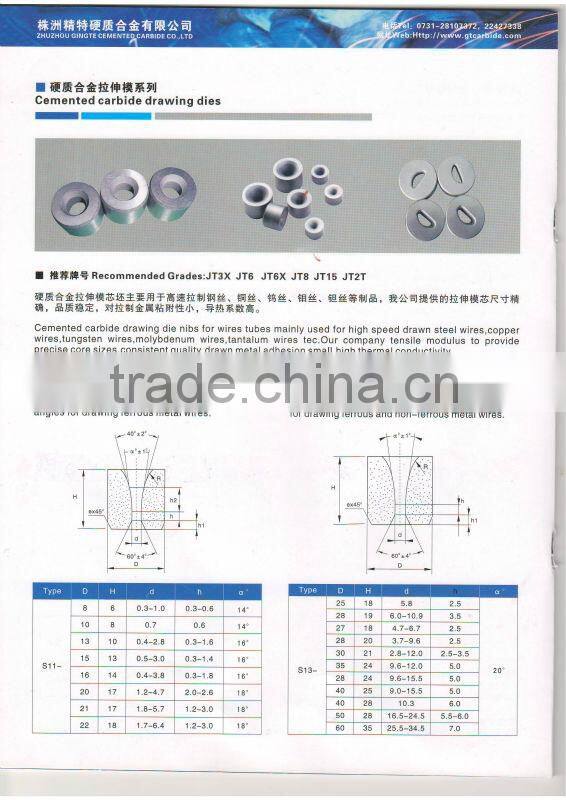 good manufacturer of tungsten carbide drawing die