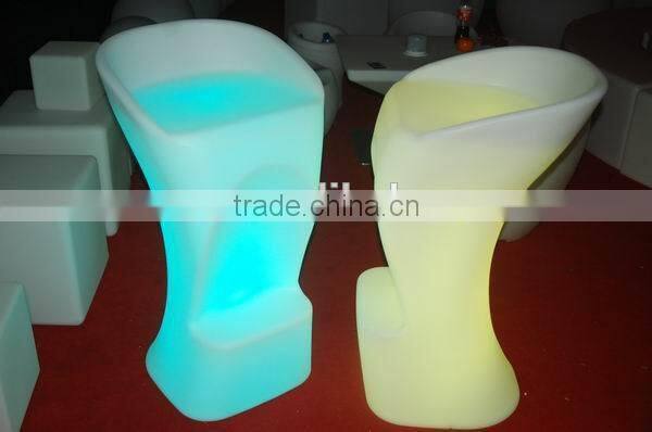 modern garden and outdoor bar counter with illuminated LED High Chair