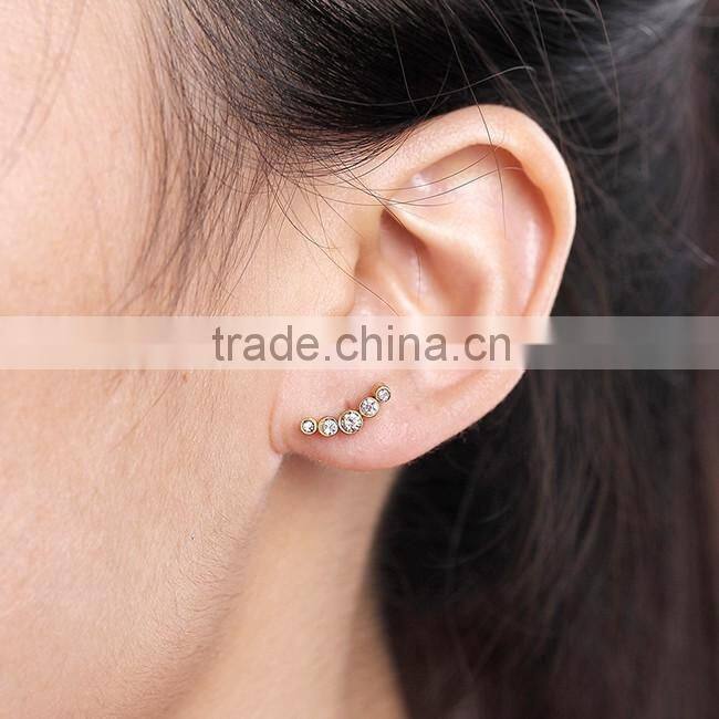 The fresh tunnel plugs stainless steel ear cartilage earrings jewelry fashion earrings