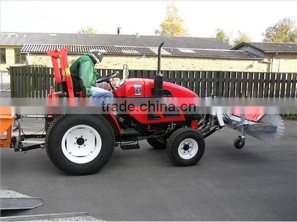 Tractor front mounted forklift road sweeper