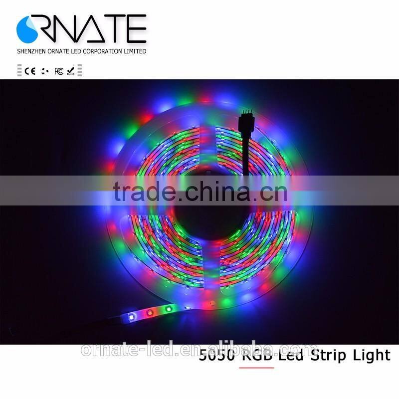CE/RoHs Waterproof RGB IP65 led light strip 60 LED SMD 5050 flexible battery powered LED strip light