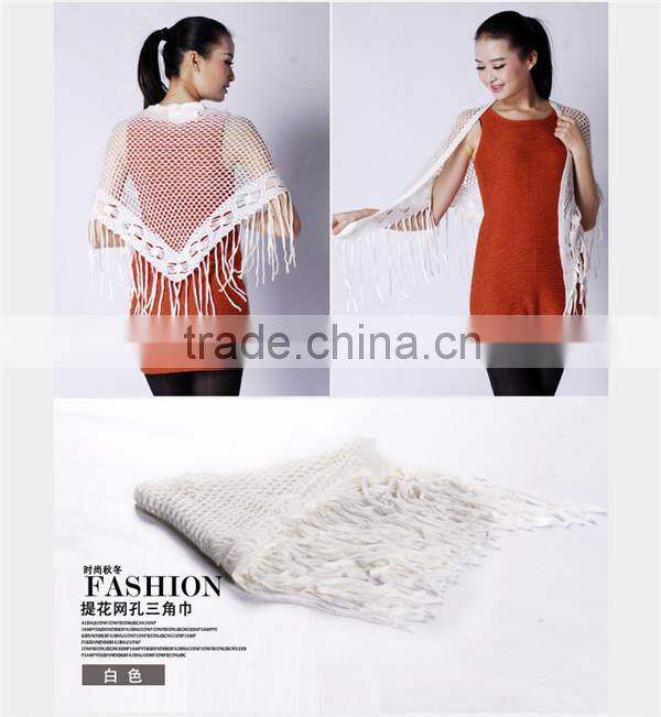 Deal Knit Soild Color Infinity Loop Scarf with Fringe