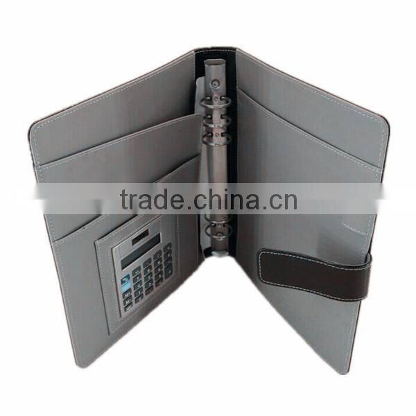 Fashion magnetic ring binder leather planner