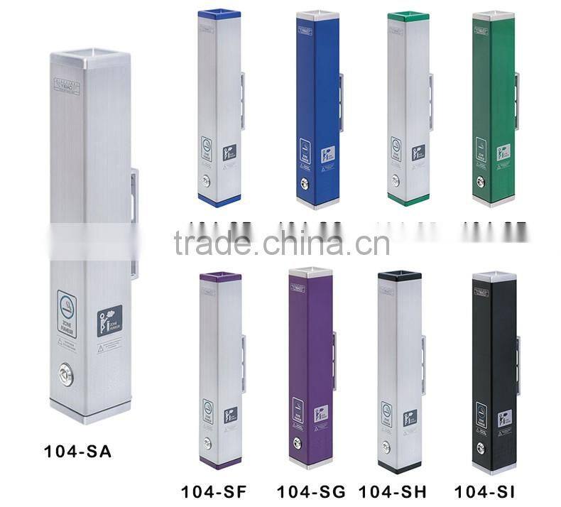 cigarette ashtary aluminium outdoor wall mounted ashtray 104-SI