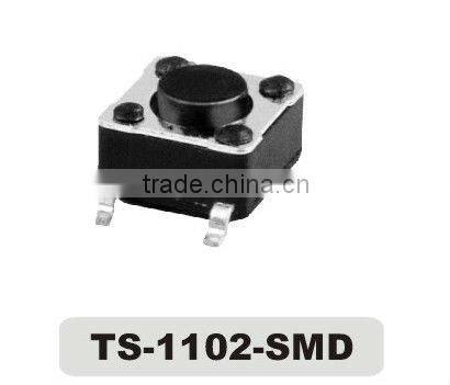 4 pin tactile smd switch TS-1102SMD,Round head button tact switch