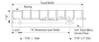 ASTM Q235 SS304 Stainless Steel Grating Steel Stair Treads