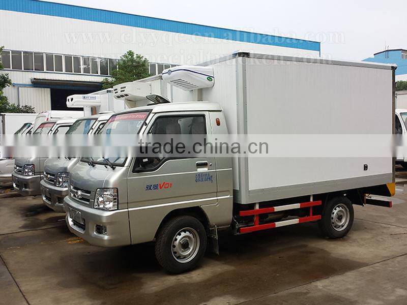 Foton 4X2 gasoline refrigerator truck for sale