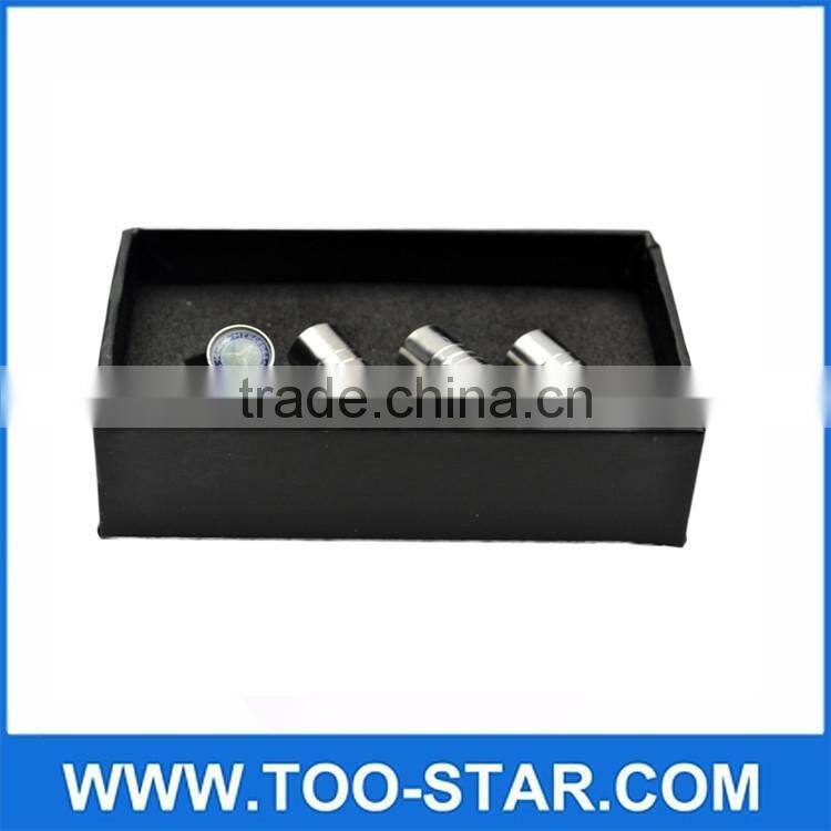 Silver Chrome Auto Car Emblem Wheel Tire Air Valve Caps Stem Cover Decoration