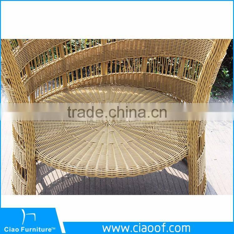 CF774C UV-resistant synthetic rattan garden furniture wing back chair