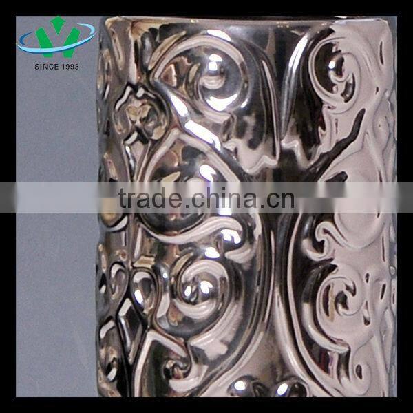 Cylinderical Electroplating Artistic Modern Ceramic Vase