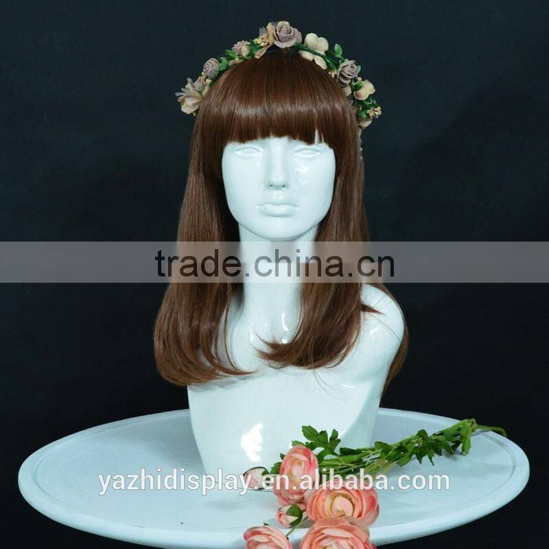 Wholesale matt black mannequin head for wig display