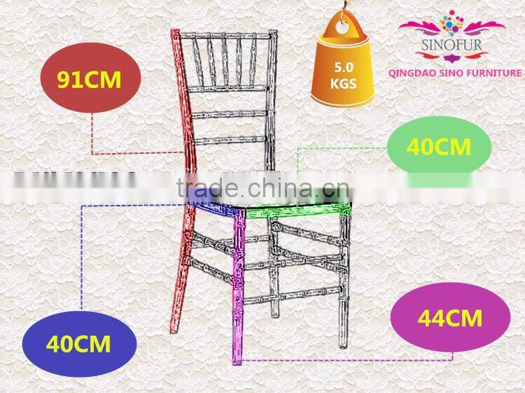 cheap wedding polycarbonate chiavari chair, tiffany chair