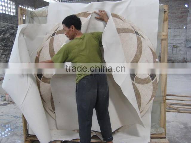 Wave pattern waterjet marble mosaic epoxy for marble