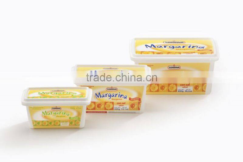 Plastic Food Container Rectangular with Lid,Margarine Plastic Container Packaging