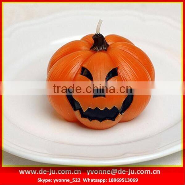 Emoji Angry Face Small Round Pumpkin Wax Hollow Candles