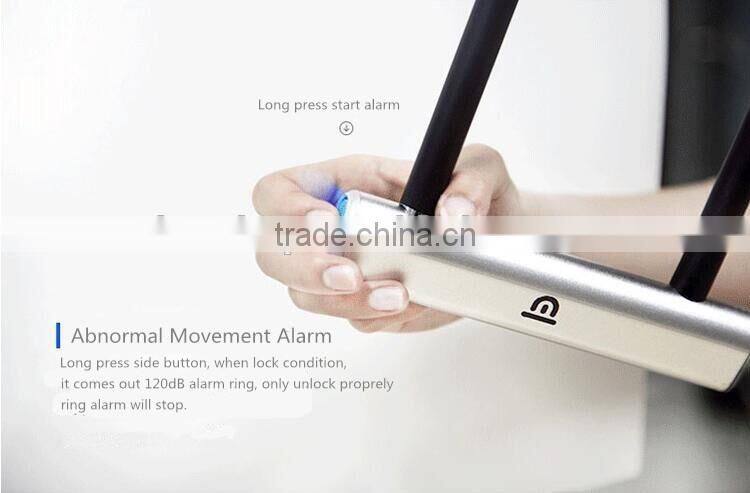 Newest intelligent security Bicycle lock Ultrasonic tire lock keyless electric U-lock