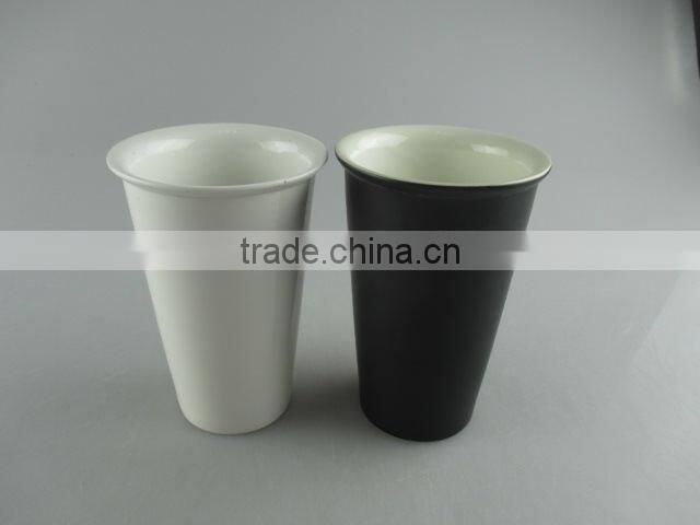 Cheap stocked colorful round ceramic cup ,coffee cup without handle