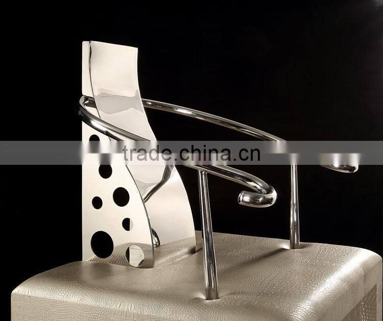 Wholesale modern luxury stainless steel mental leisure chair for livingroom furniture/hotel furniture