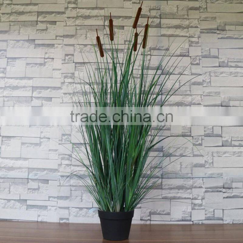 Potted plastic grass bonsai