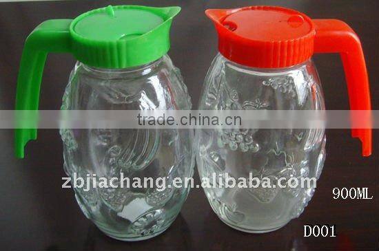 900ml glass fruit juice jar with plastic lid D001-2