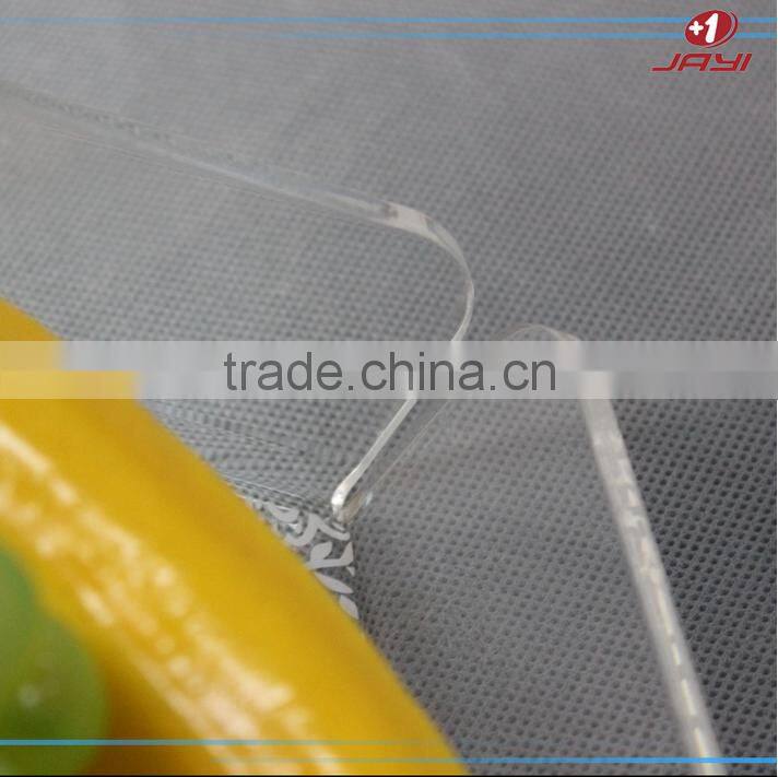 Customized wholesale acrylic fruit tray decorations clear plastic cake tray with special figure