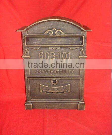 cast aluminum post mailbox, decorative wall mount mailbox