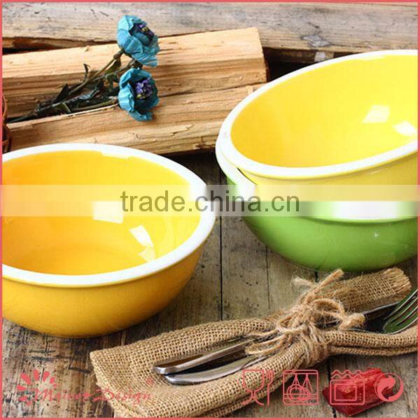 Top quality ceramic color soup bowl