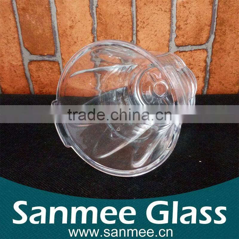 Crystal Clear Industries Glassware,Round Mouth Glass Lampshade