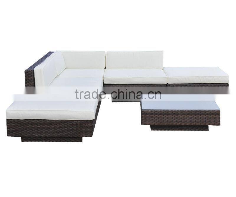 Outdoor Garden Furniture cheap wicker Coffee Table and Sofa set
