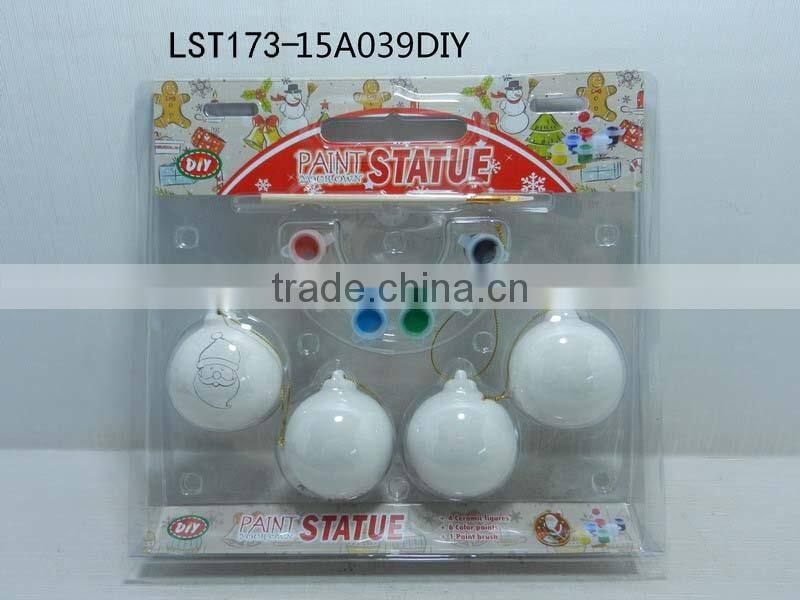 New ceramic DIY christmas paint set,diy watercolor paint set,paint brush set