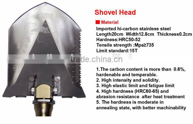 Newest Multifunction Off-Road Automotive Tools Shovels Knife Hammer Flashlight