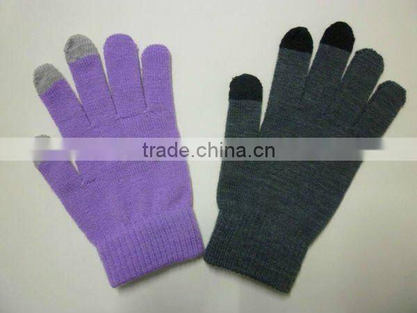 Acrylic Knitted Smartphone Touch Screen Gloves ZMR712