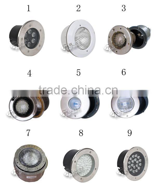 3W aluminium oxide tempered glass underwater swimming pool led mini light